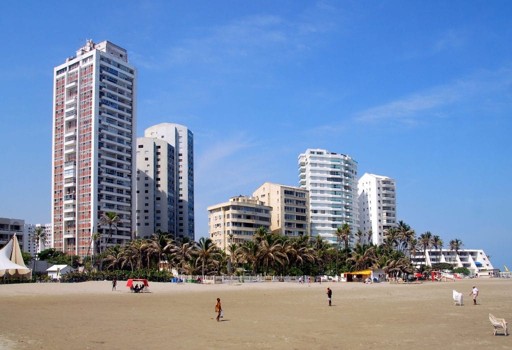 Foto de una playa en Cartagena.