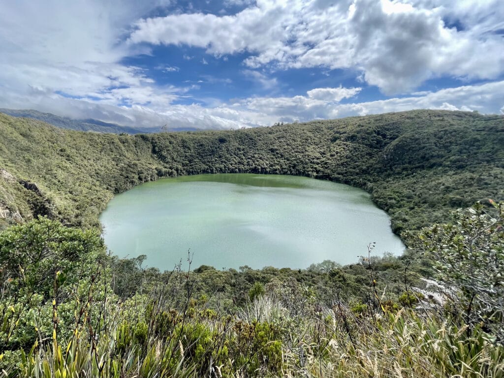 Photo of the lake Guatavita Bogota.