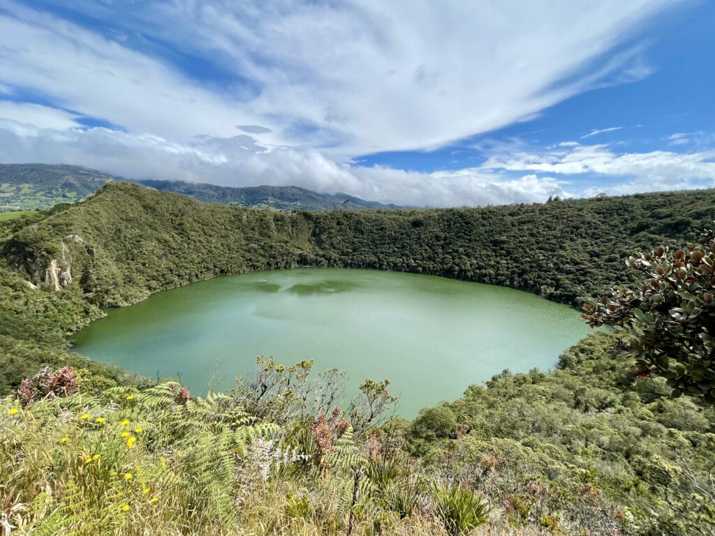 Photo of the Laguna de Guatavita Colombia.