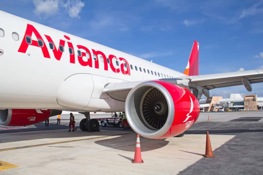 Photo of an airplane parked with the words Avianca on it preparing for a possible Santa Marta to Cartagena flight.